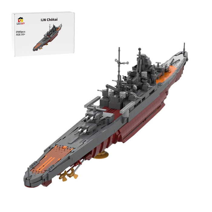1:200 Scale IJN Chokai Takao-Class Heavy Cruiser Building Blocks-LesDiy-MOC-