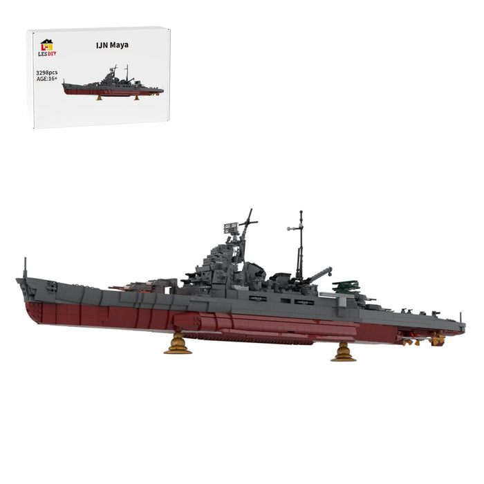 1:200 Scale IJN Maya Takao-Class Heavy Cruiser Building Blocks-LesDiy-Building Blocks-