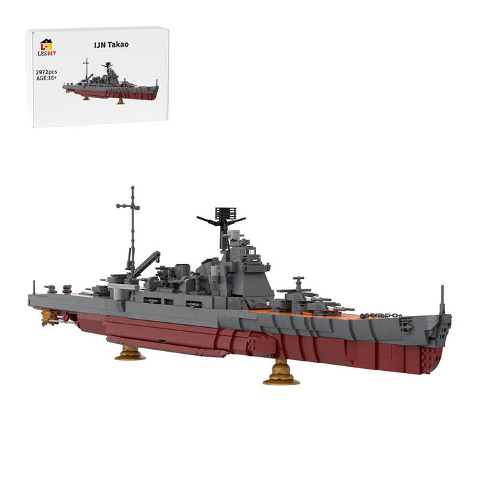 1:200 Scale IJN Takao Takao-Class Heavy Cruiser Building Blocks-LesDiy-Building Blocks-