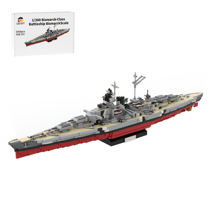 1/300 Bismarck - Class Battleship Bismarck Building Blocks - LesDiy -