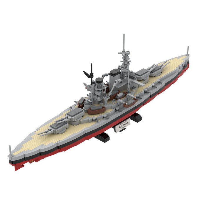 1/300 Scale German Imperial Navy Bayern - class Battleship Building Blocks - LesDiy -