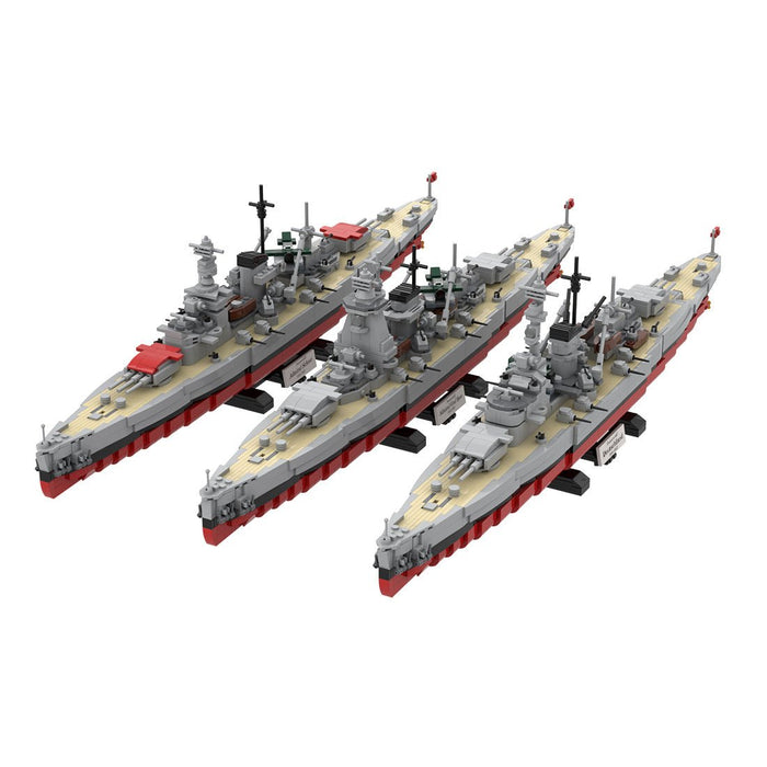 1/300 Scale Germany 3 in 1 Deutschland - class warship Building Blocks - LesDiy -
