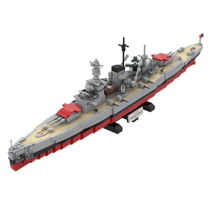 1/300 Scale Germany 3 in 1 Deutschland - class warship Building Blocks - LesDiy -