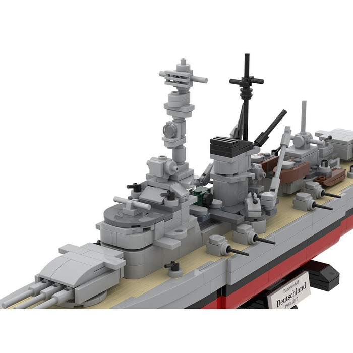 1/300 Scale Germany 3 in 1 Deutschland - class warship Building Blocks - LesDiy -