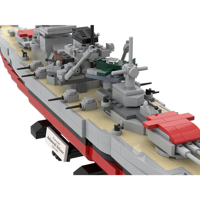 1/300 Scale Germany 3 in 1 Deutschland - class warship Building Blocks - LesDiy -