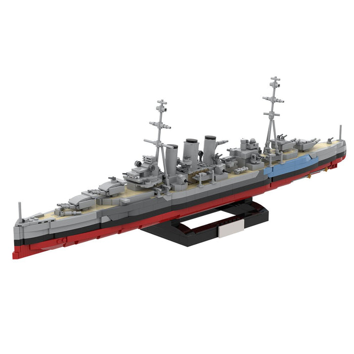 1/300 Scale HMS Norfolk Heavy Cruiser MOC Building Blocks-LesDiy -