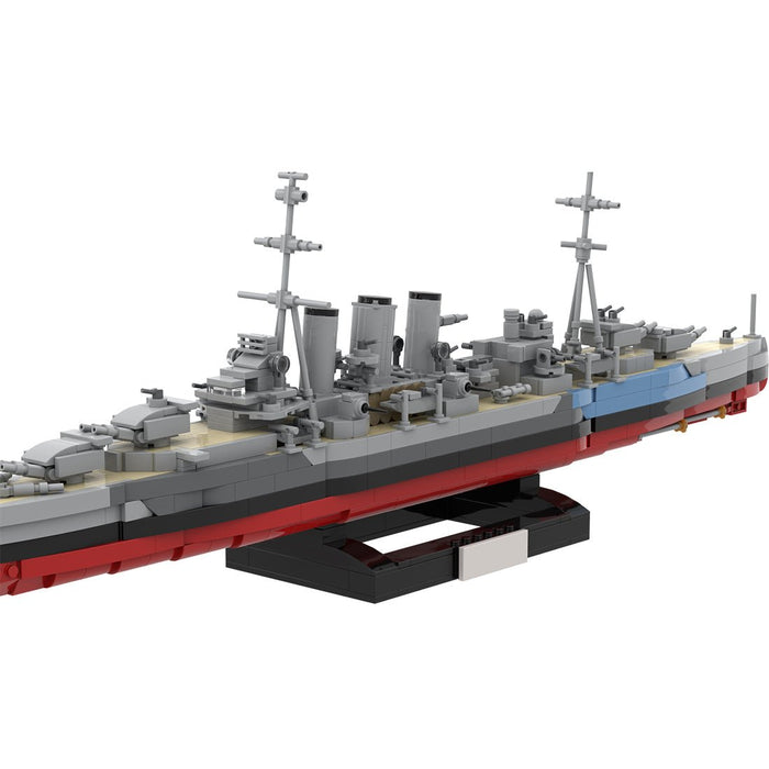 1/300 Scale HMS Norfolk Heavy Cruiser MOC Building Blocks-LesDiy -