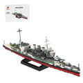 1/300 Scale HMS Suffolk Heavy Cruiser MOC Building Blocks-LesDiy -