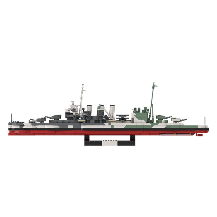 1/300 Scale HMS Suffolk Heavy Cruiser MOC Building Blocks-LesDiy -
