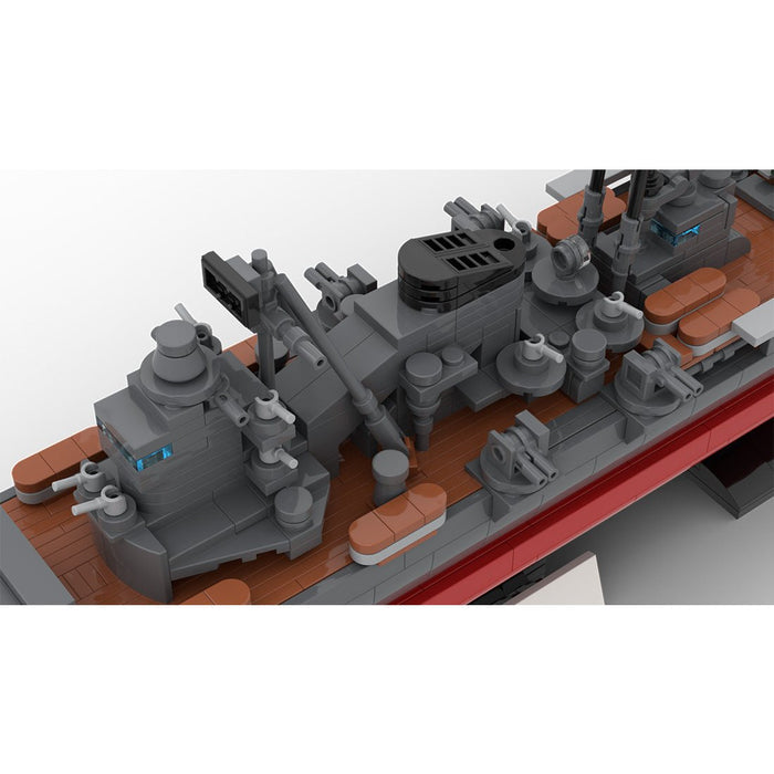 1/300 Scale Military MOC WWII Japanese Cruiser Suzuya Building Blocks - LesDiy - Building Blocks -