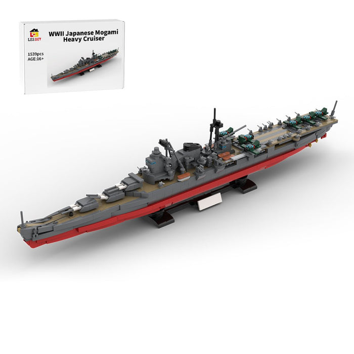 1/300 Scale Military MOC WWII Japanese Mogami Heavy Cruiser Building Blocks - LesDiy - Building Blocks -