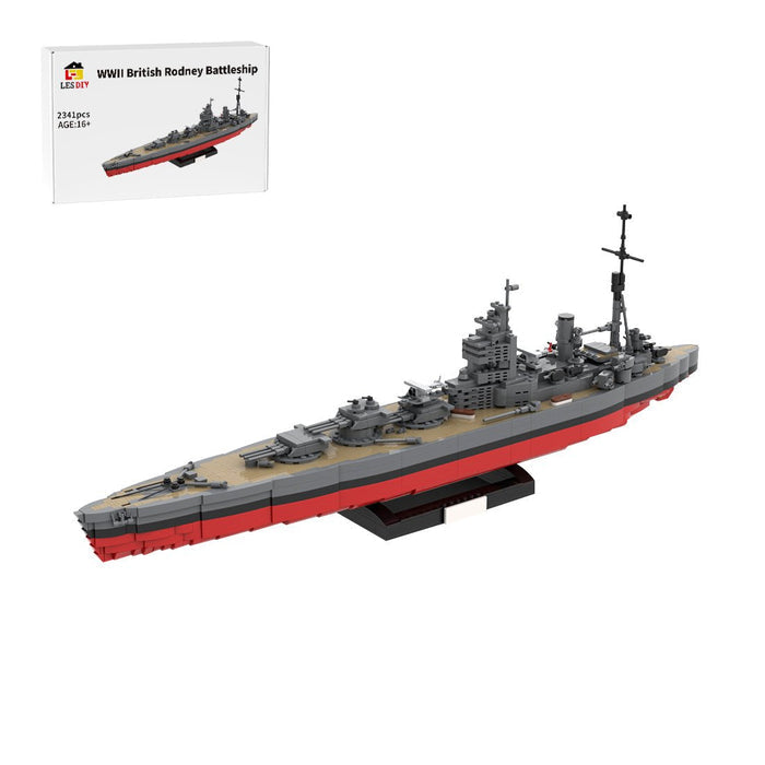 1/300 Scale Rodney Battleship of World War II British Military Building Blocks - LesDiy - Normal version