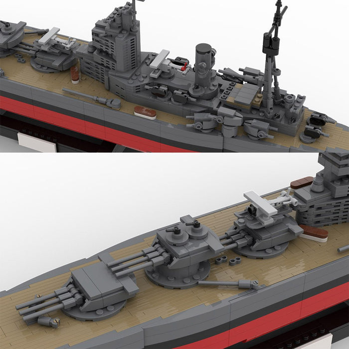 1/300 Scale Rodney Battleship of World War II British Military Building Blocks - LesDiy - Normal version