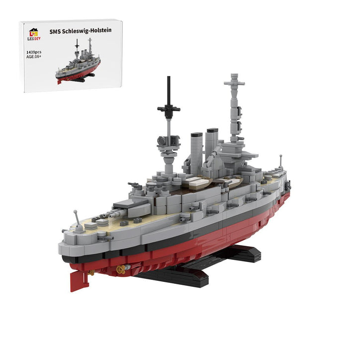 1/300 Scale SMS Schleswig-Holstein Battleship Building Blocks-LesDiy -