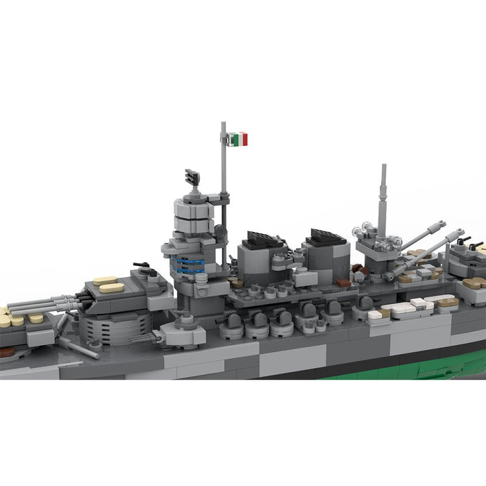 1/300 Scale WWII Battle of Italy Battleship Rome Military MOC Assembly Toy Building Blocks Set - LesDiy - Normal version