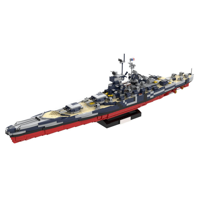 1/300 Scale WWII French Battleship Jean Bart Building Blocks - LesDiy - Normal version