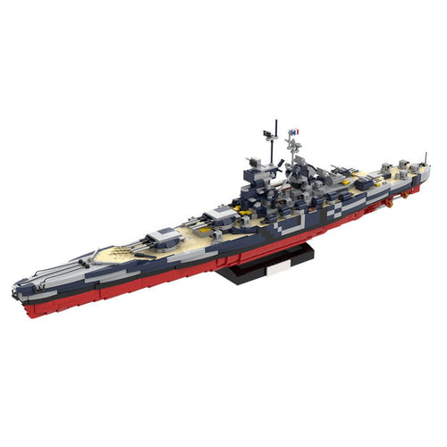 1/300 Scale WWII French Battleship Jean Bart Building Blocks - LesDiy - Normal version