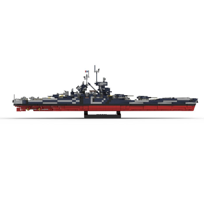 1/300 Scale WWII French Battleship Jean Bart Building Blocks - LesDiy - Normal version