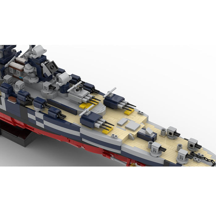 1/300 Scale WWII French Battleship Jean Bart Building Blocks - LesDiy - Normal version
