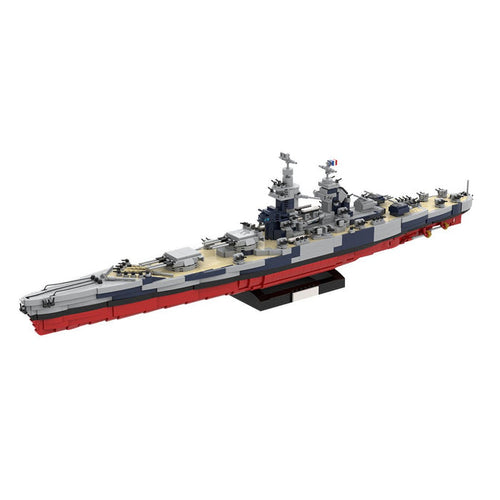 1/300 Scale WWII French Battleship Richelieu Building Blocks - LesDiy -