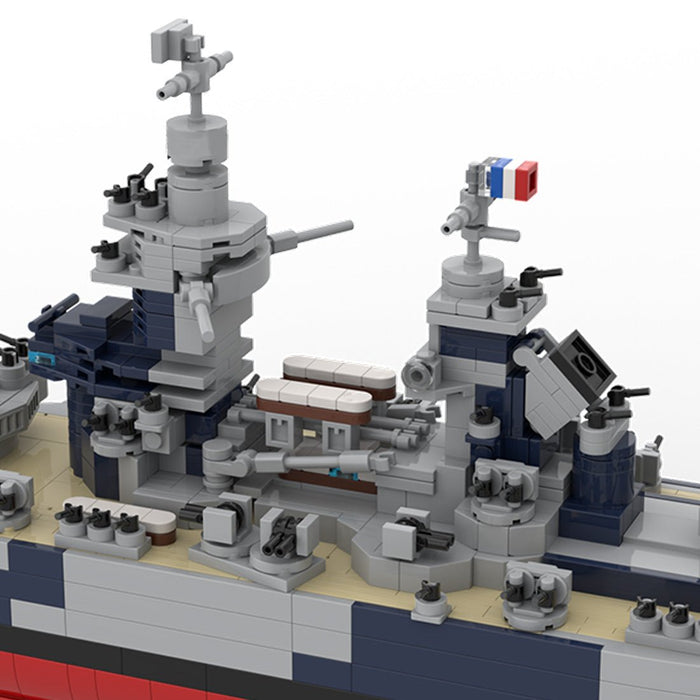 1/300 Scale WWII French Battleship Richelieu Building Blocks - LesDiy -