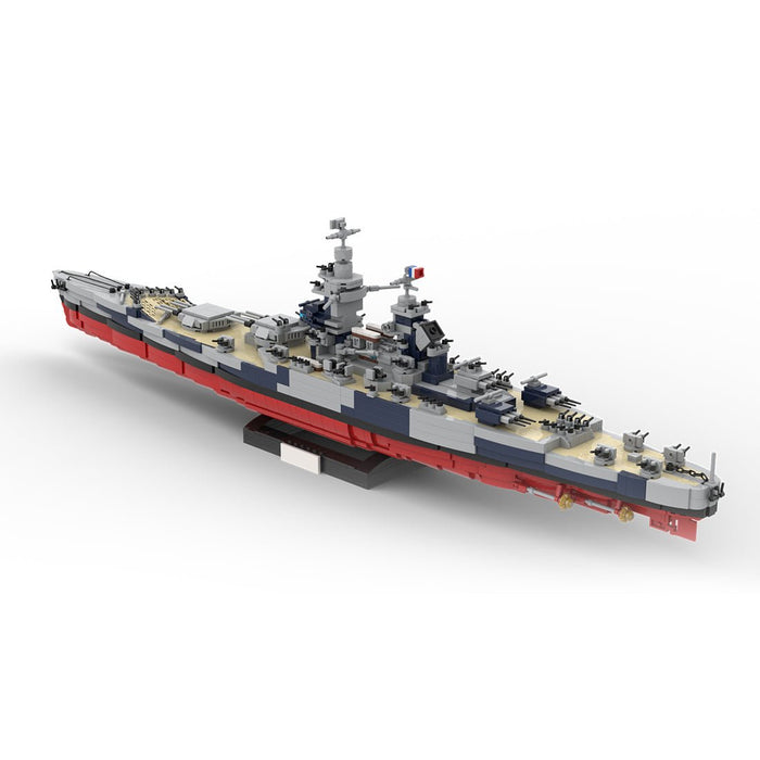 1/300 Scale WWII French Battleship Richelieu Building Blocks - LesDiy -