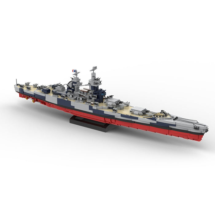 1/300 Scale WWII French Battleship Richelieu Building Blocks - LesDiy -