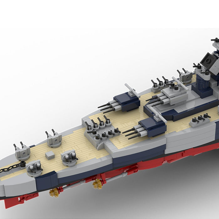 1/300 Scale WWII French Battleship Richelieu Building Blocks - LesDiy -