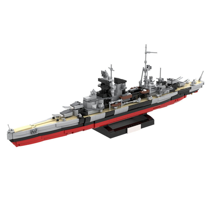 1/300 Scale WWII German Admiral Hipper Cruiser Building Blocks Set - LesDiy -