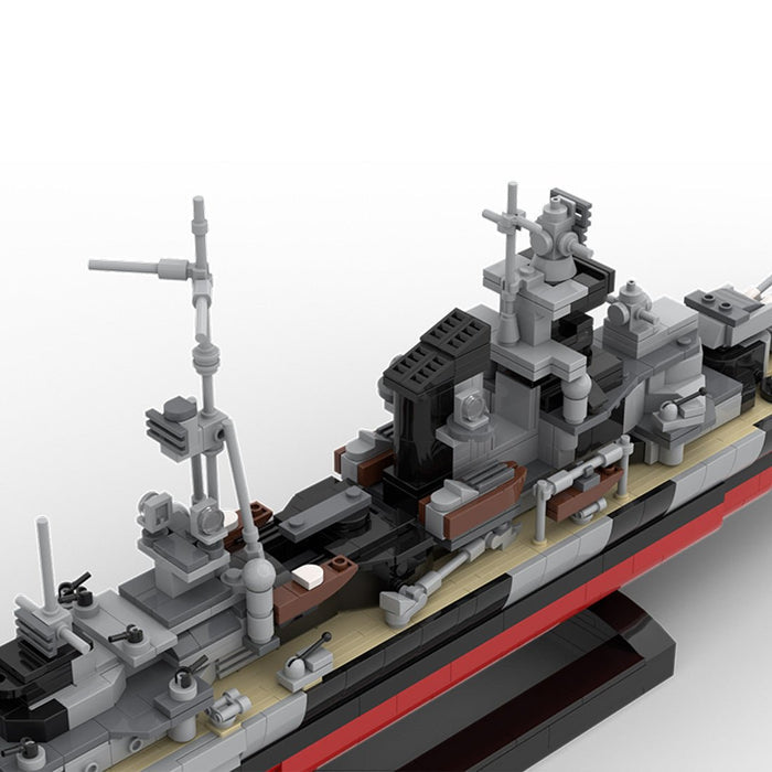 1/300 Scale WWII German Admiral Hipper Cruiser Building Blocks Set - LesDiy -