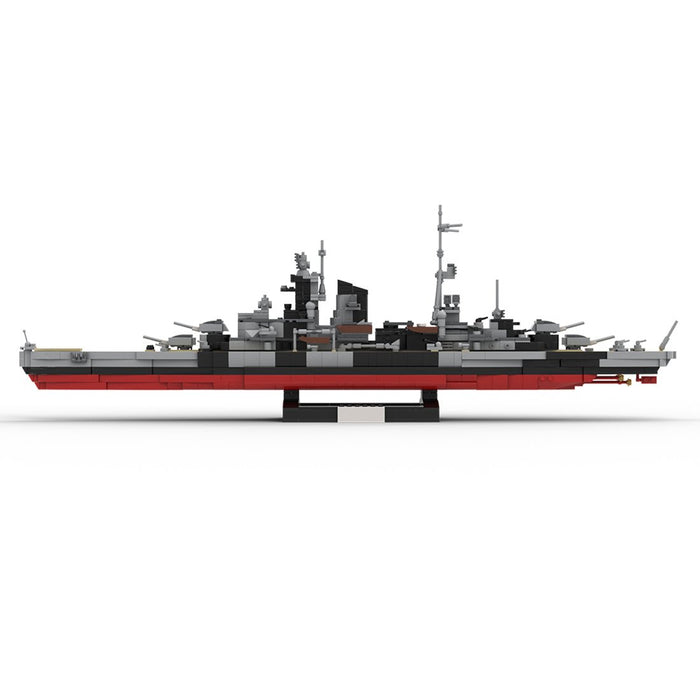 1/300 Scale WWII German Admiral Hipper Cruiser Building Blocks Set - LesDiy -