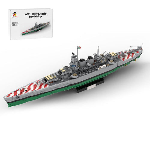 1/300 Scale WWII Italy Litorio Battleship Building Blocks - LesDiy -