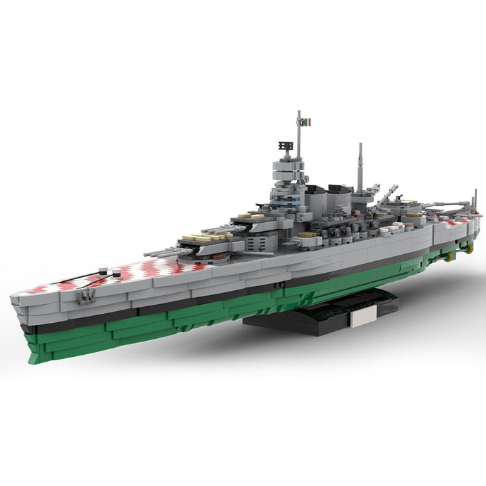 1/300 Scale WWII Italy Litorio Battleship Building Blocks - LesDiy -