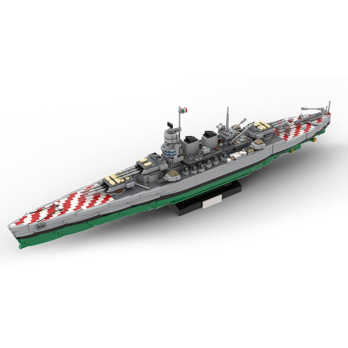 1/300 Scale WWII Italy Litorio Battleship Building Blocks - LesDiy -