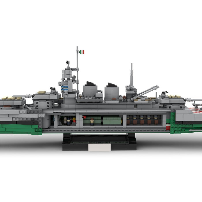 1/300 Scale WWII Italy Litorio Battleship Building Blocks - LesDiy -