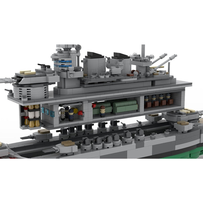 1/300 Scale WWII Italy Vittorio Veneto Battleship Military MOC Building Blocks - LesDiy - building blocks -