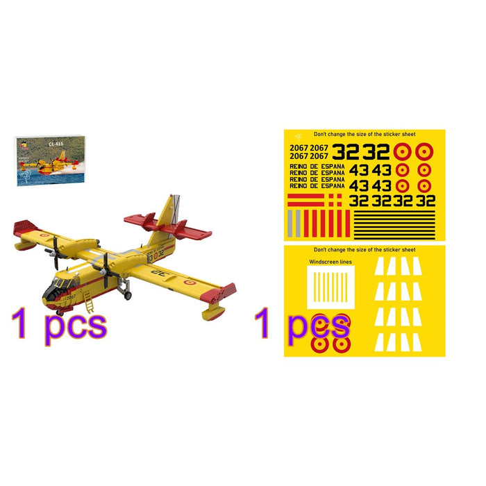 1/35 Scale Amphibious Firefighting Aircraft CL - 415 Building Blocks - LesDiy - Building Blocks -