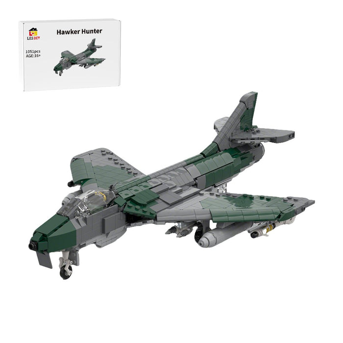 1/35 Scale British Subsonic Hawker Combat Fighter Building Blocks - LesDiy - Building Blocks -