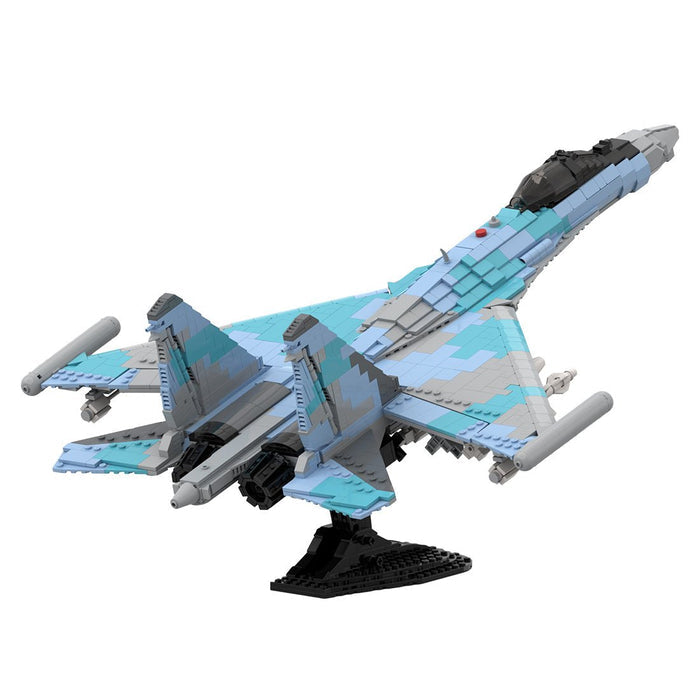 1/35 Scale Su - 35 Fighter Jet - LesDiy - Building Blocks -