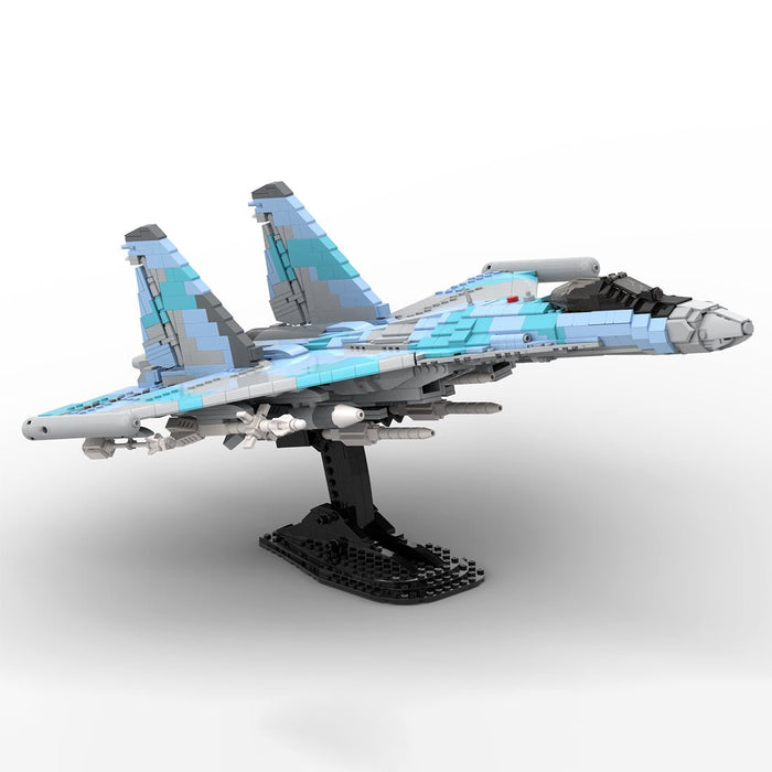 1/35 Scale Su - 35 Fighter Jet - LesDiy - Building Blocks -