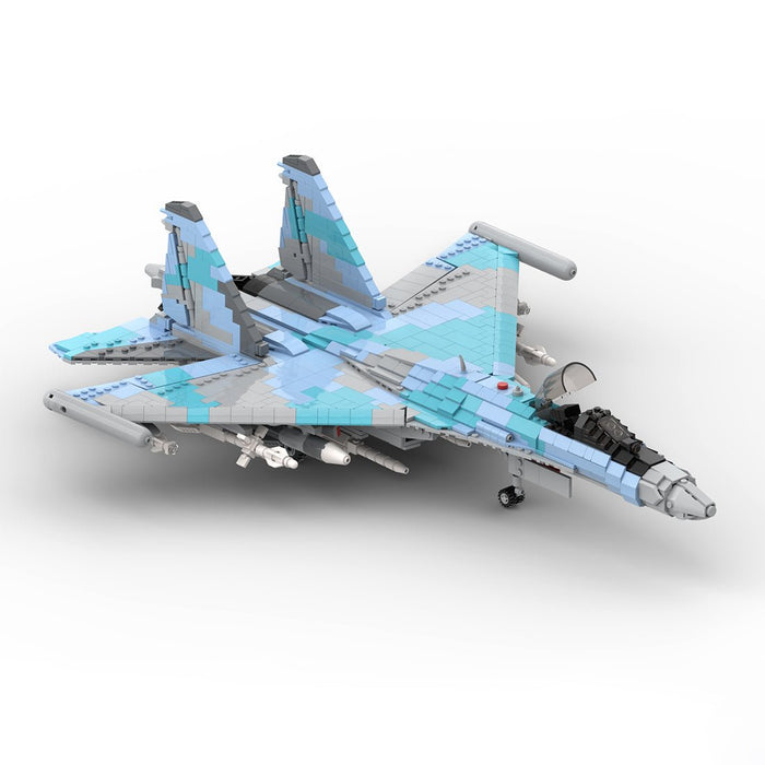 1/35 Scale Su - 35 Fighter Jet - LesDiy - Building Blocks -