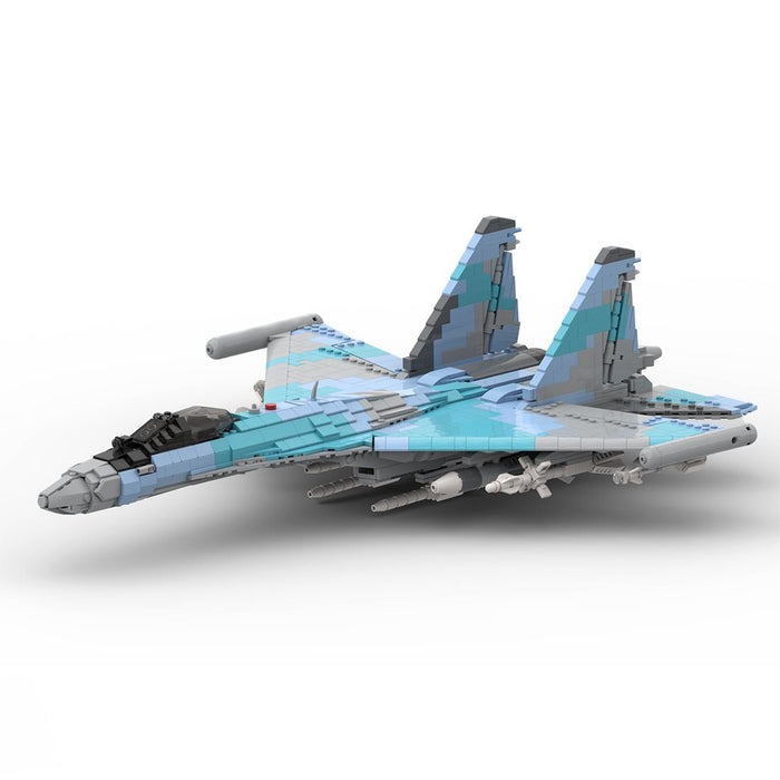 1/35 Scale Su - 35 Fighter Jet - LesDiy - Building Blocks -