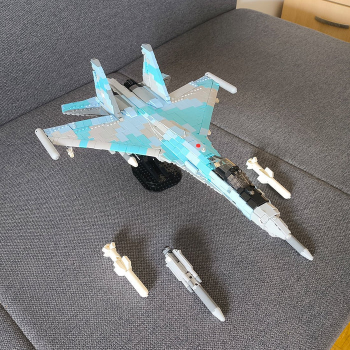 1/35 Scale Su - 35 Fighter Jet - LesDiy - Building Blocks -