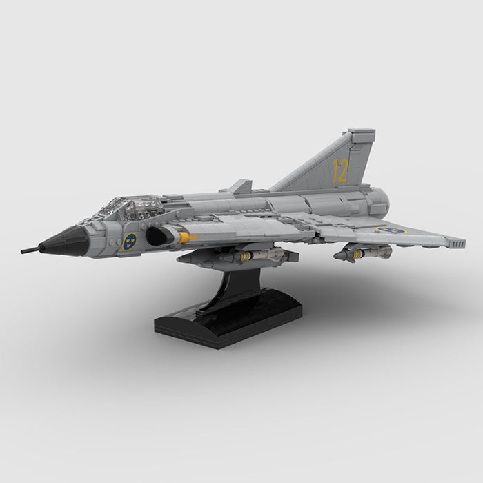 1/35 Scale Swedish J35D fighter Building Blocks - LesDiy - Building Blocks -