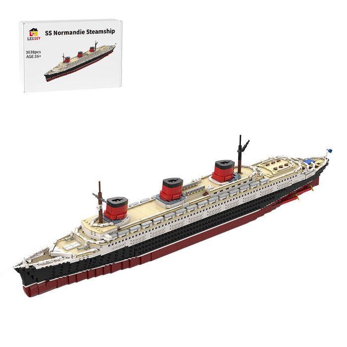 1/400 Scale SS Normandie Large Steamship Building Blocks - LesDiy - Normal version