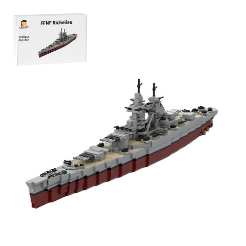 1/485 Scale French Battleship Richelieu Building Blocks - LesDiy - Building Blocks -