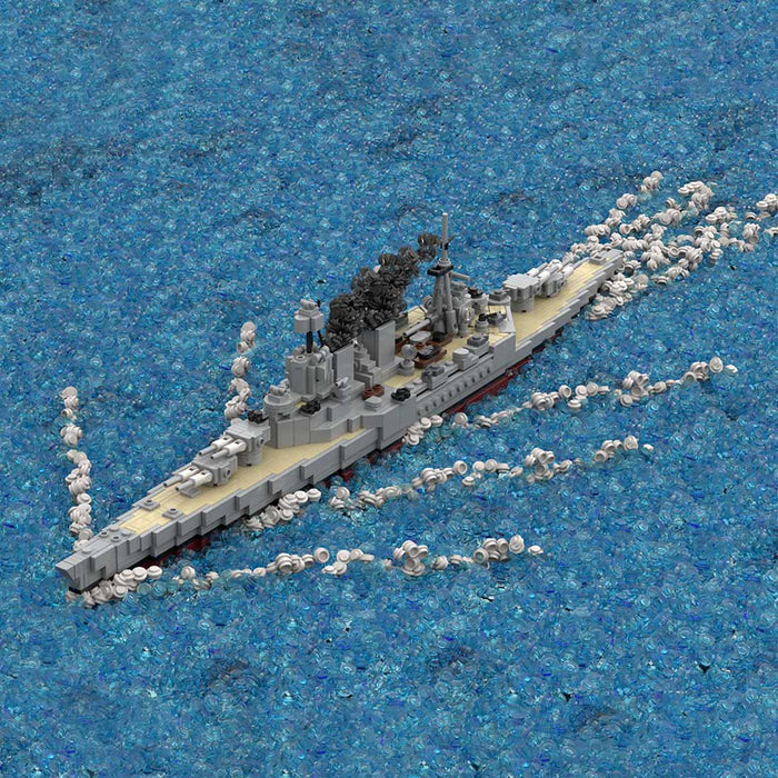 1/485 Scale WWII British Hood Battlecruiser Military Building Blocks - LesDiy -