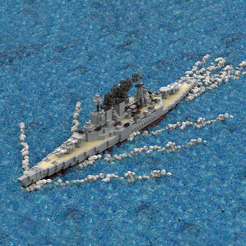 1/485 Scale WWII British Hood Battlecruiser Military Building Blocks - LesDiy -