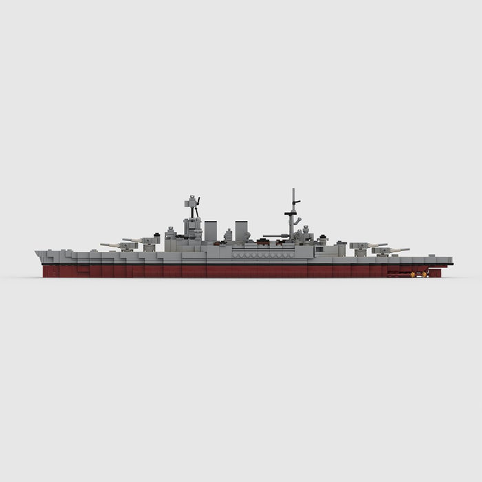 1/485 Scale WWII British Hood Battlecruiser Military Building Blocks - LesDiy -