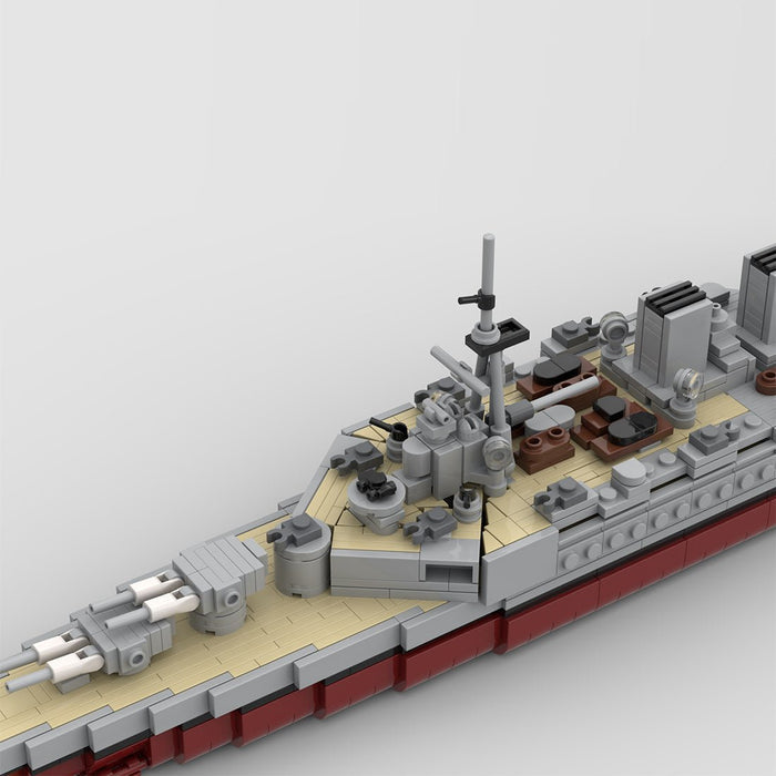1/485 Scale WWII British Hood Battlecruiser Military Building Blocks - LesDiy -